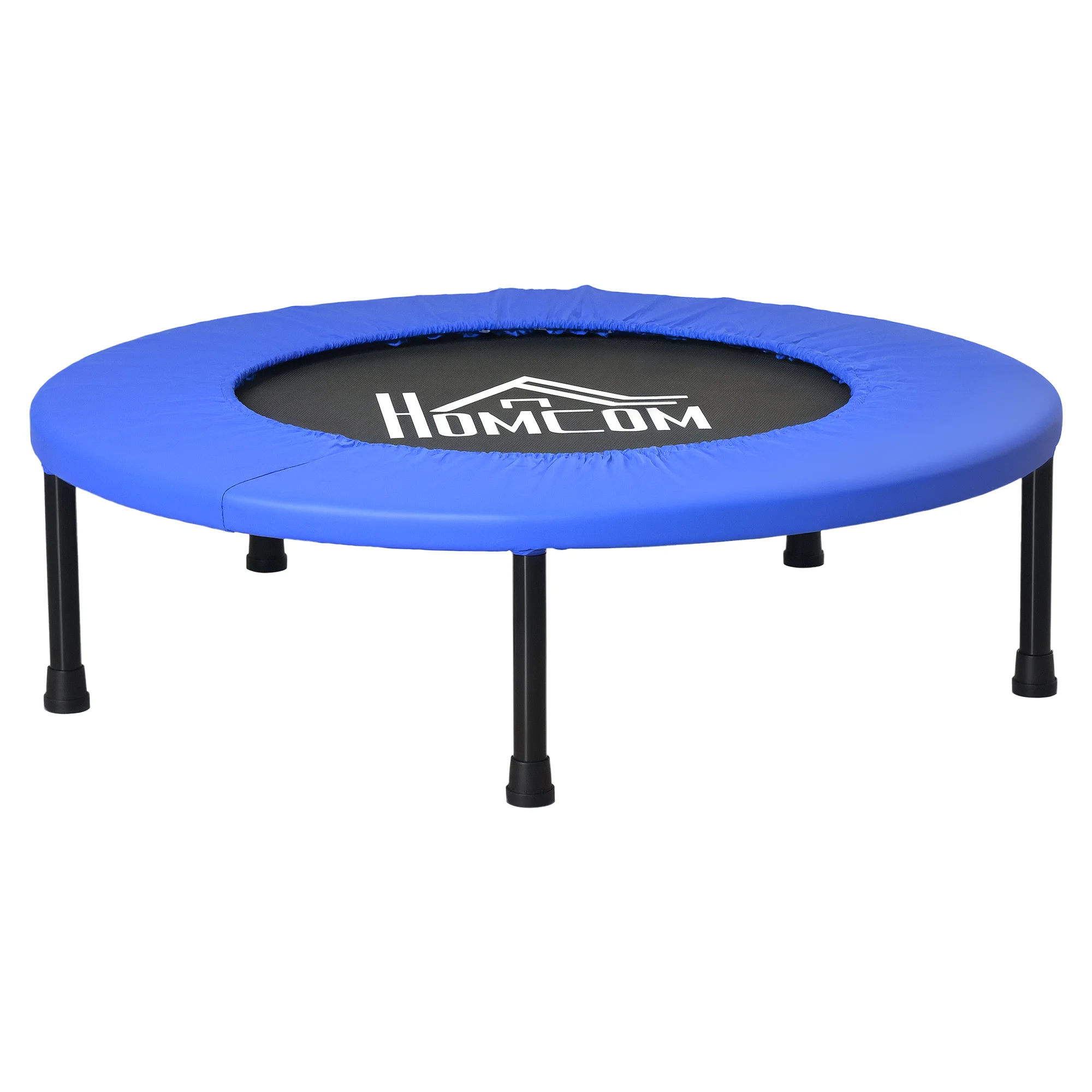HOMCOM Cama Elástica Fitness Ø81cm con Borde Protector y 28 Resortes Carga 100kg