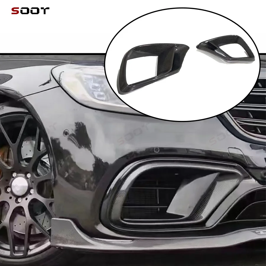 

Для Mercedes-Benz S-класса W222 S63 S65 AMG 2018-2020: накладки на воздухозаборники переднего бампера, карбоновые накладки на вентиляционные отверстия.