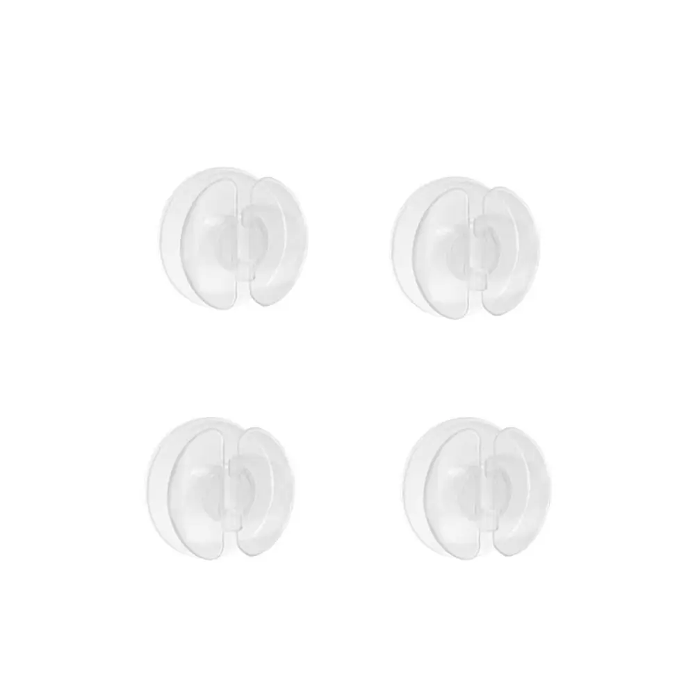 

4 pcs Wear-resistant Cord Organizer Self Adhesive Wire Management Round Storage Case Transparent Hook Wire Fixing Clip Desk