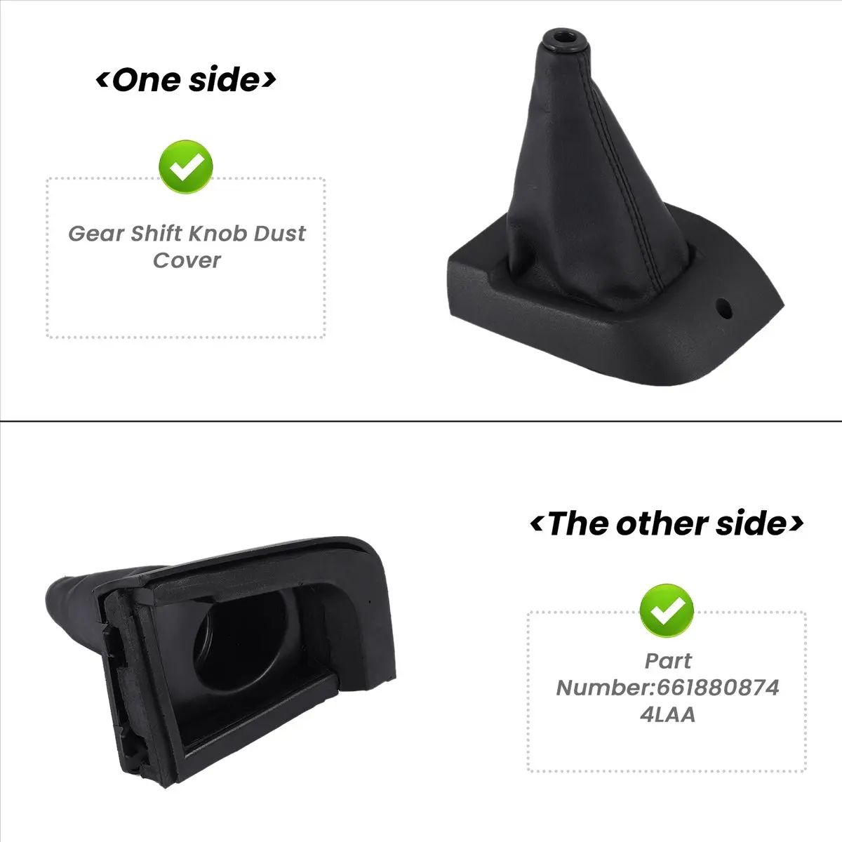 Compatible Car Gear Shift Knob Dust Cover Engine Hood Boots Assy for MB100 1996-2000 6618808744LAA