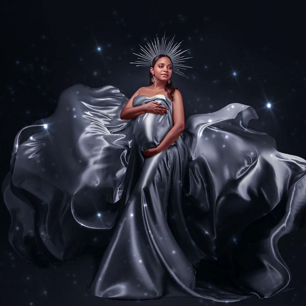 사진 촬영 배경 천 출산 사진 소품 밝고 부드러운 새틴 광택 패브릭 스튜디오 촬영 액세서리