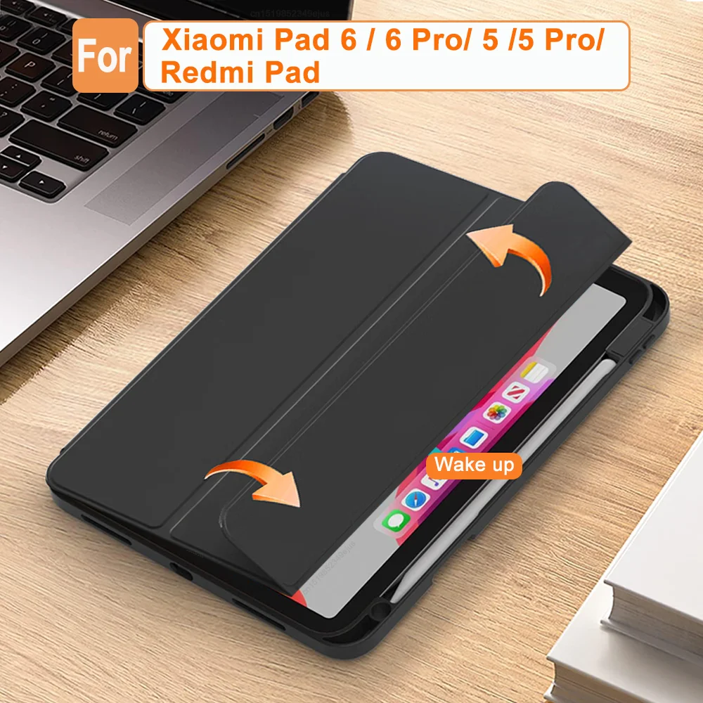 

Чехол для планшета Xiaomi Mi Pad 6 5 Pro, чехол, чехол для Redmi Pad, противоударный кожаный флип-чехол для MiPad 5 6 Pro 11 12,4 дюймов
