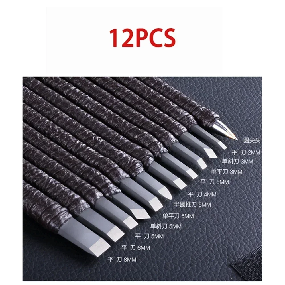 

Tools Knife Carving Stone Steel Seal Chisel Hand Carving Tungsten Set Woodworking Professional Stone Seal Diy 8/10/12pcs Tool