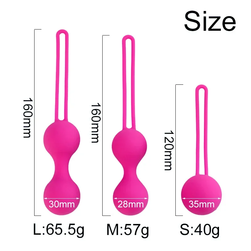 Safe Silicone Kegel Exerciser Sex Toys para Mulheres, Pelvic Floor Muscle Trainer, Venus Ball, Perinee Aperte, Gueixa vaginal