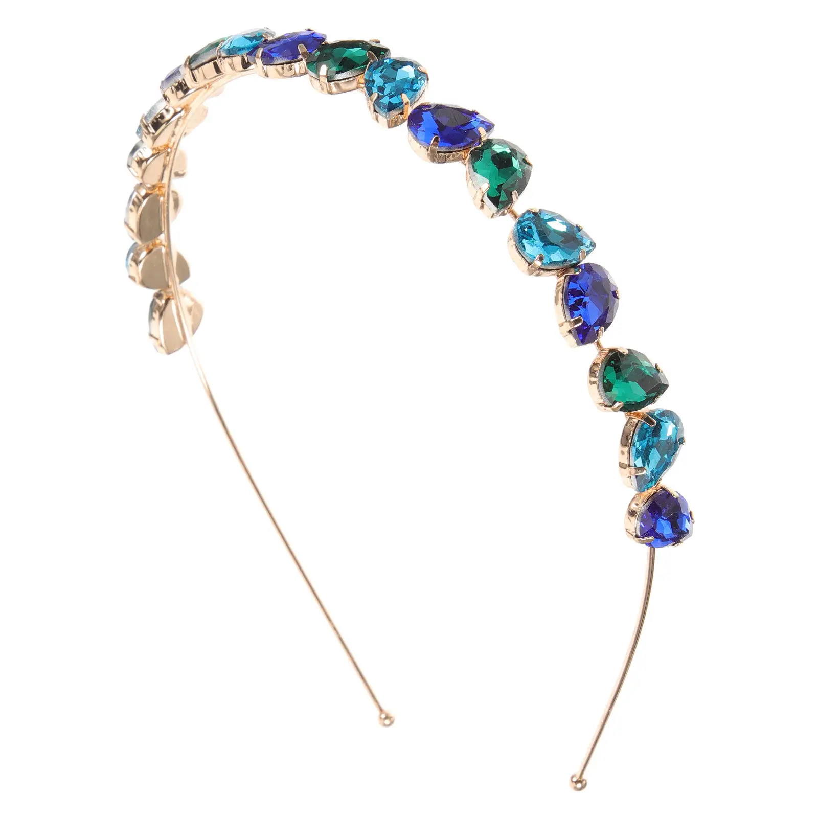 1Pcs Glass Brick Hair Clip Unique Distinctive Design Fashion Hair Hoop for Women Rhinestone Decorated Elegant Headband Daily