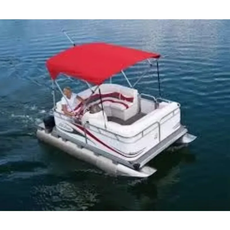 FOODLINE Customized 2026 Pontoon Boats Sport Yacht 2/3/4 Persons Aluminum Work Fishing Surfing Outboard Engine Included