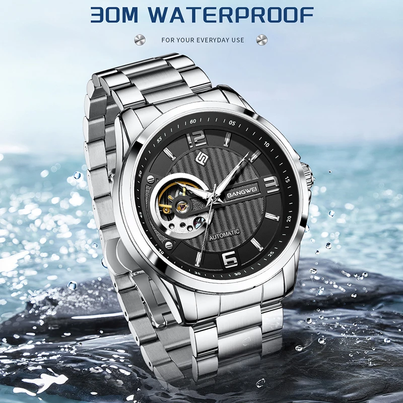 LIGE Top Brand Luxury Men's Mechanical Wristwatches Business Automatic Watch Men Outdoor Sport Waterproof Tourbillon Men Watch