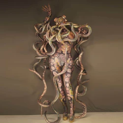 Halloween Party Terrible Octopus Monster Cosplay Costumes Women Men Tentacle Jumpsuit Adult Role Playing Dancer Bodysuit Zhangyu