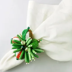 Free Shipping Ball Napkin Ring Wedding Holiday Decoration  8 Pcs