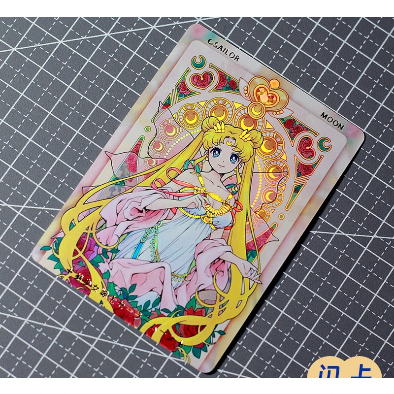 9Pcs/set Diy Self Made Tsukino Usagi Aino Minako Hot Stamping Color Flash Collection Card Mizuno Ami Anime Card Gift Toys