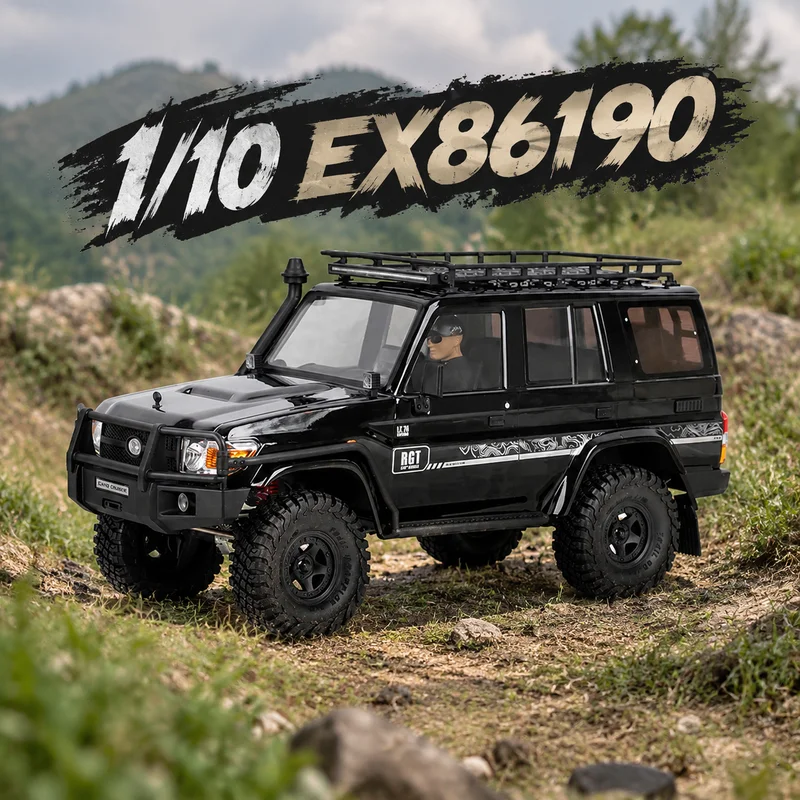 RGT EX86190 1/10 4WD Simulation Climbing Car LC76 Remote Control Electric Climbing Car High And Low Gear RC Off-Road Vehicle