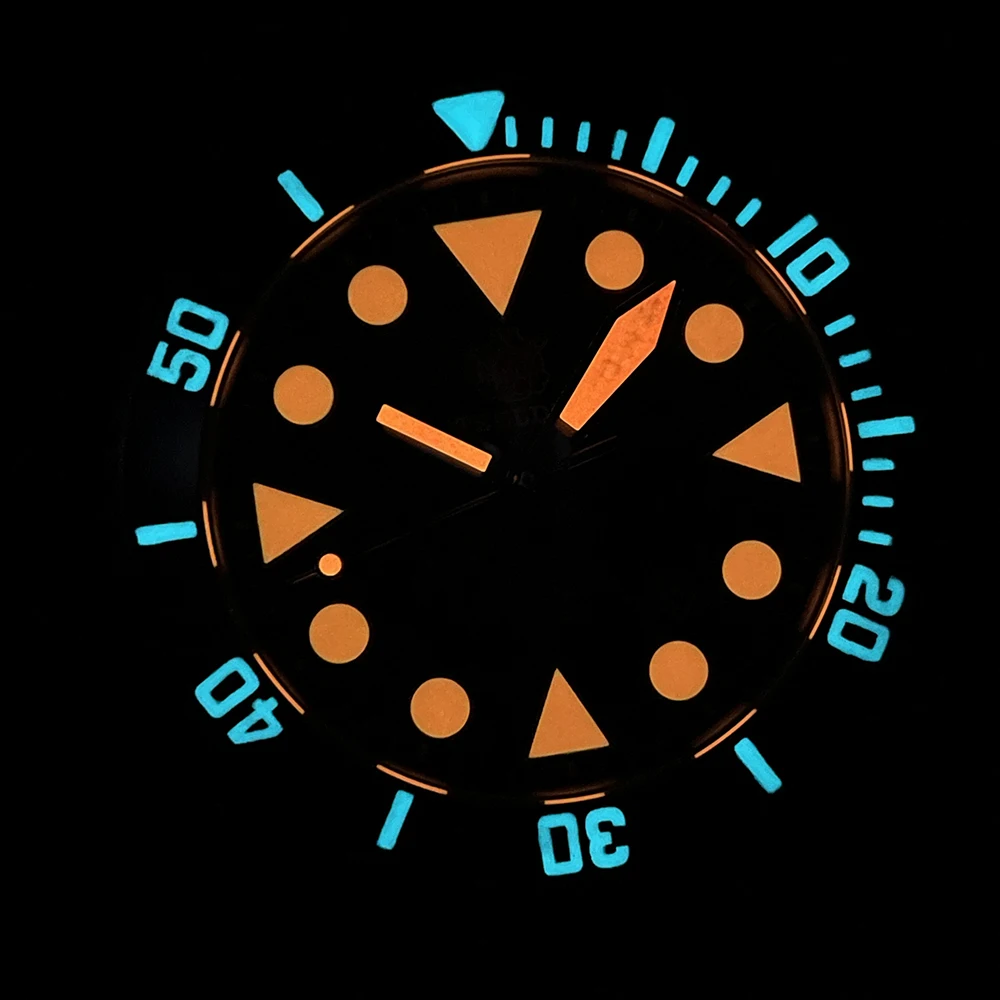 STEELDIVE SD1987 New Arrival 46.5MM Case Orange Luminous 2000M Waterproof Ceramic Bezel NH35 Automatic Sapphire Glass Dive Watch