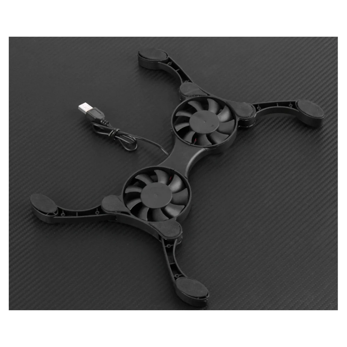 A49T Opvouwbare Cooling Pad Laptop Koeler met Dubbele Fans Laptop Stand USB Aangedreven voor 7-15 Inch Notebook koeler