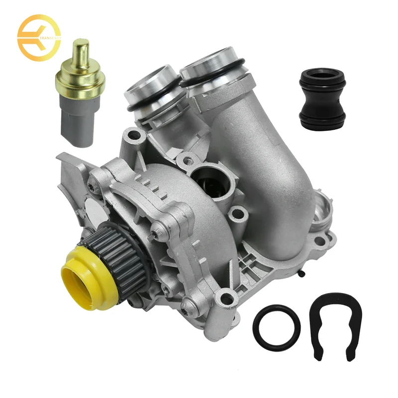 06H121026AE 06H121026AB 06H121026T OEM Water Pump with Thermostat Assembly Suit For VW Jetta Passat AUDI Q5 TT 1.8T 2.0T