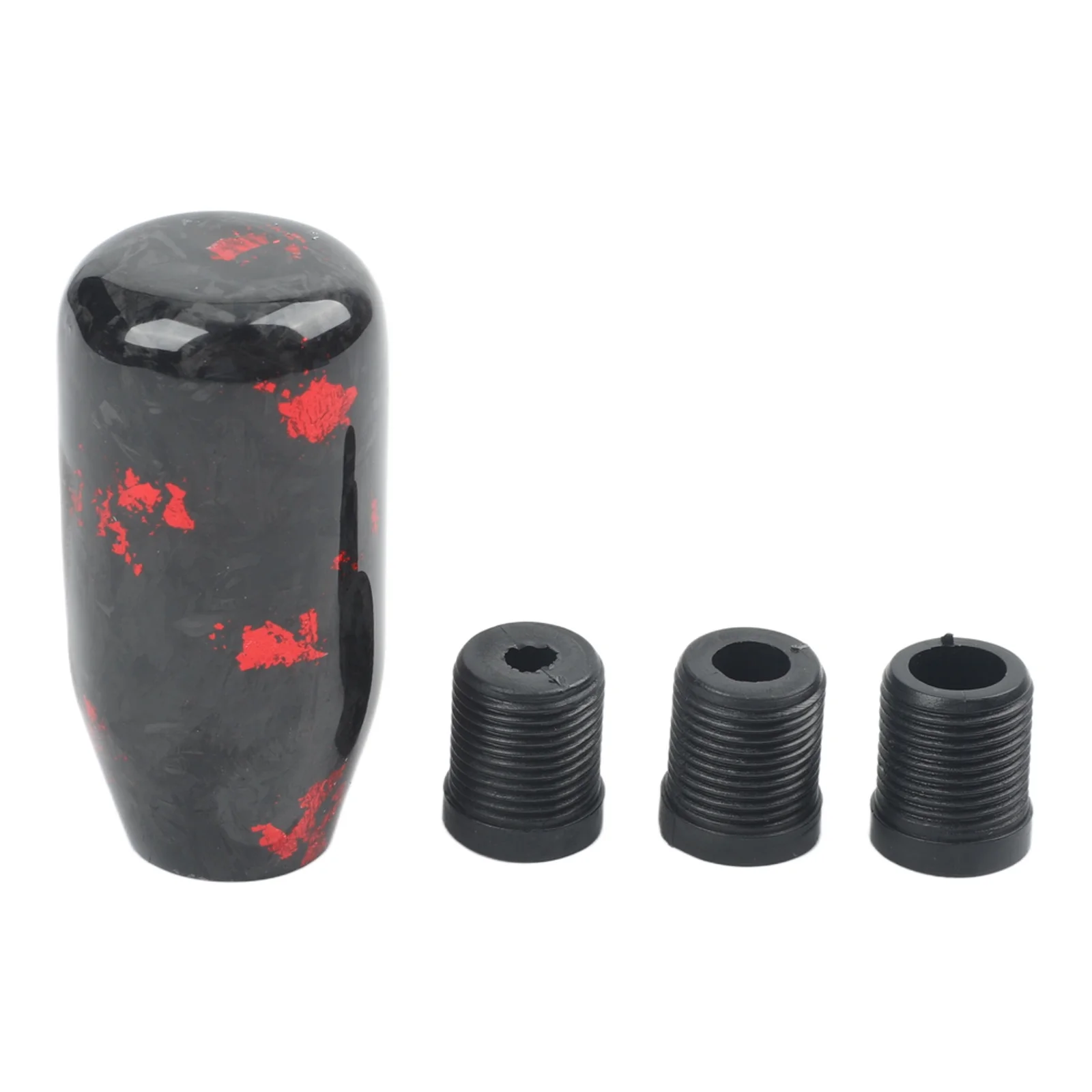 Carbon Fiber Manual Transmission Gear Shift Knob for Aluminum Alloy Interior Upgrade with M18x1.5 Thread and Adapters