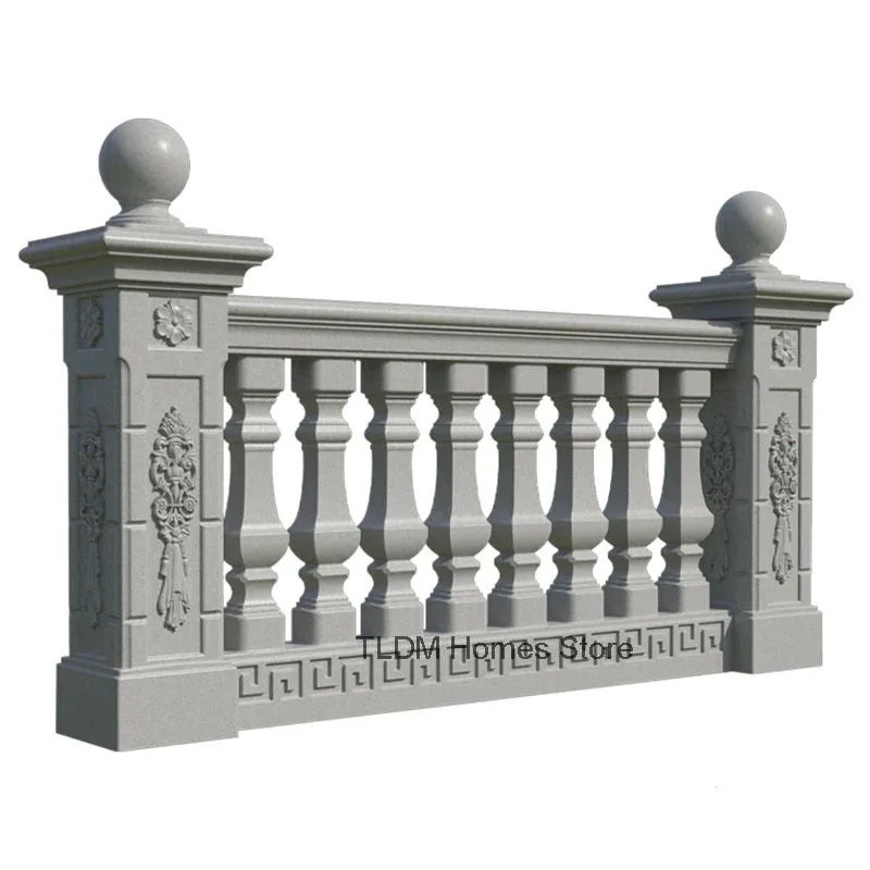 New Thickened Roman Column Railing Mold Garden Buildings Cast-in-place Guardrail Cement Column Reusable Railing Mold for Balcony