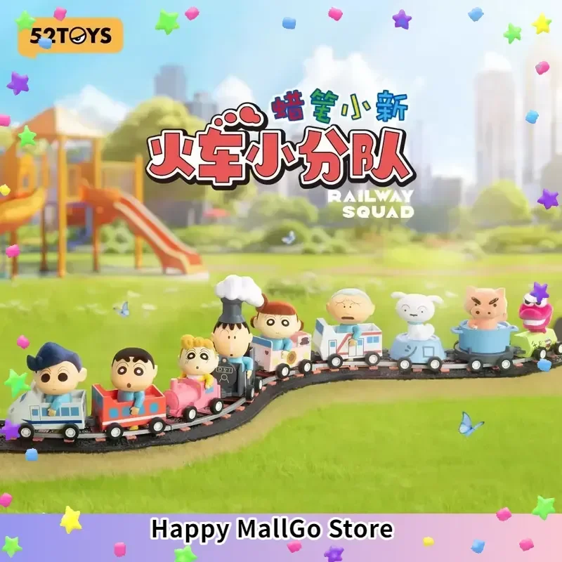 

In Stock 52toys Crayon Shin-Chan Train Squad Series Blind Box Figure Movable Doll Toy Desktop Ornaments Birthday Gift