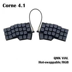 Corne V4.1 Split Ergonomics Hot-swappable MX Mechanical Keyboard Wired South RGB VIAL fully rogrammable