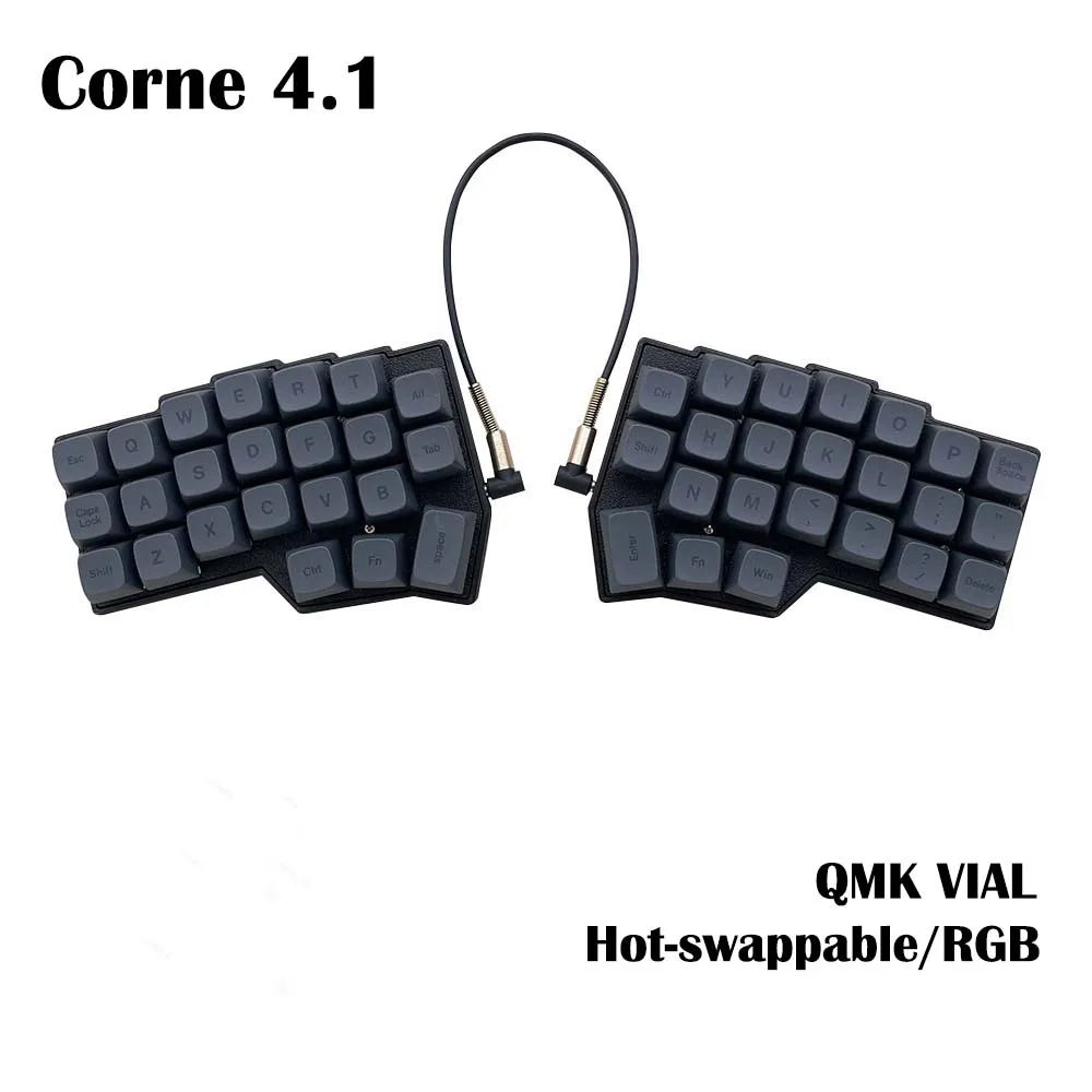 Corne V4.1 Split Ergonomics Hot-swappable MX Mechanical Keyboard Wired South RGB VIAL fully rogrammable