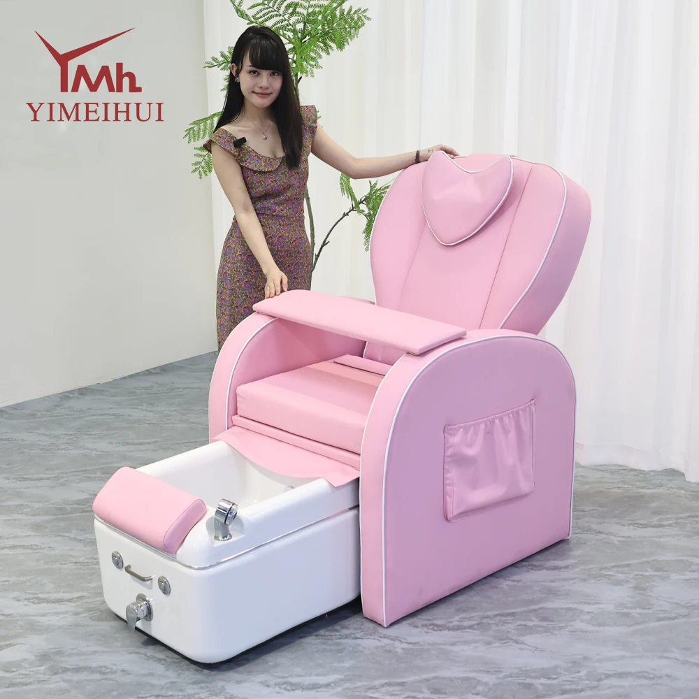 

Luxury Nail Salon Furniture Manicure Pedicure Chair Pink Foot Spa Massage Pedicure Chair