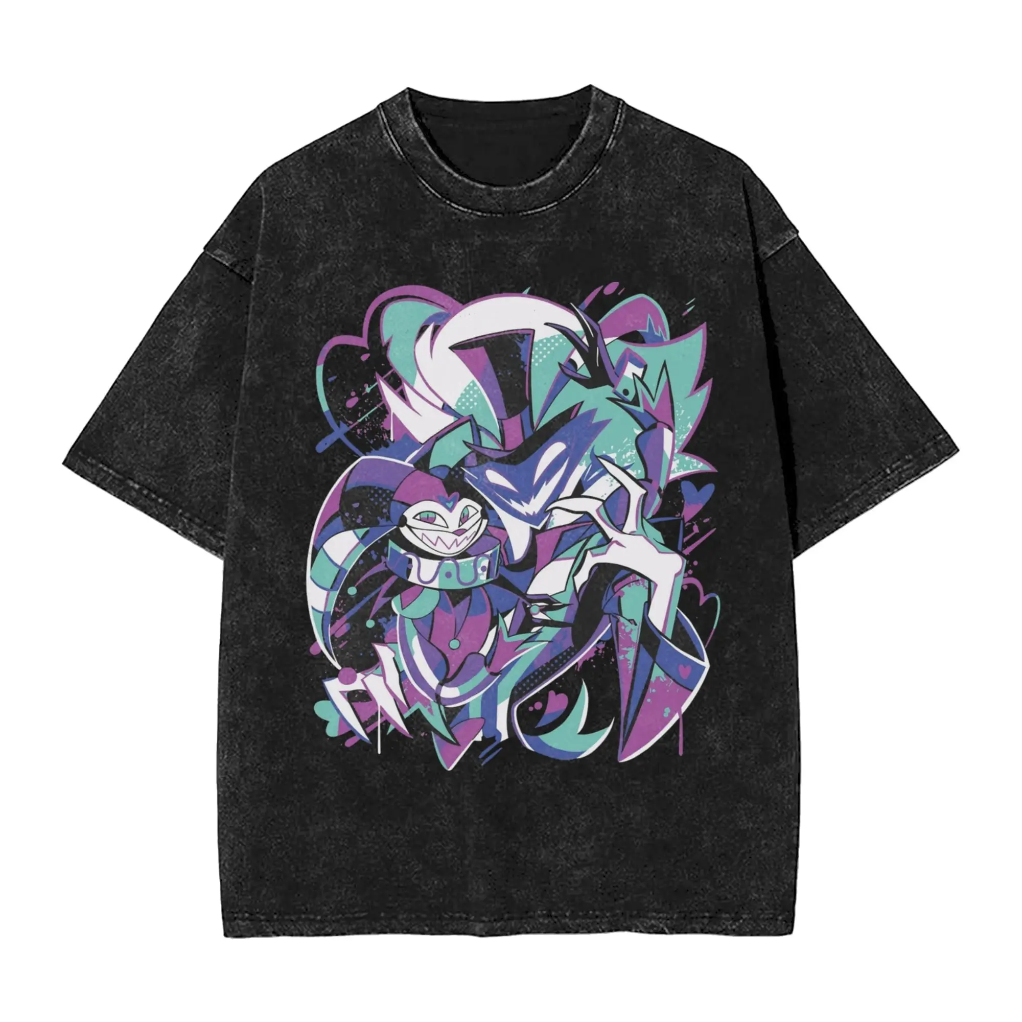 Helluvas Bosses Fizzarolli Fizzamodeous Summer Splatter Men's T Shirt Vintage Tees Short Sleeve T-Shirts Cotton Plus Size Tops