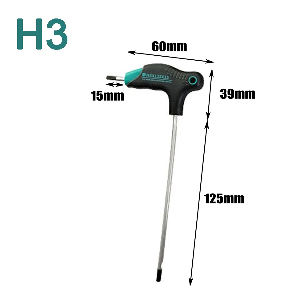 1pcs T-type Hex Key Wrench Spanner H2.5 H3 H3.5 H4 H5 H6 H8 For Bicycle Motorcycle Car Repair Decoration Hand Tool