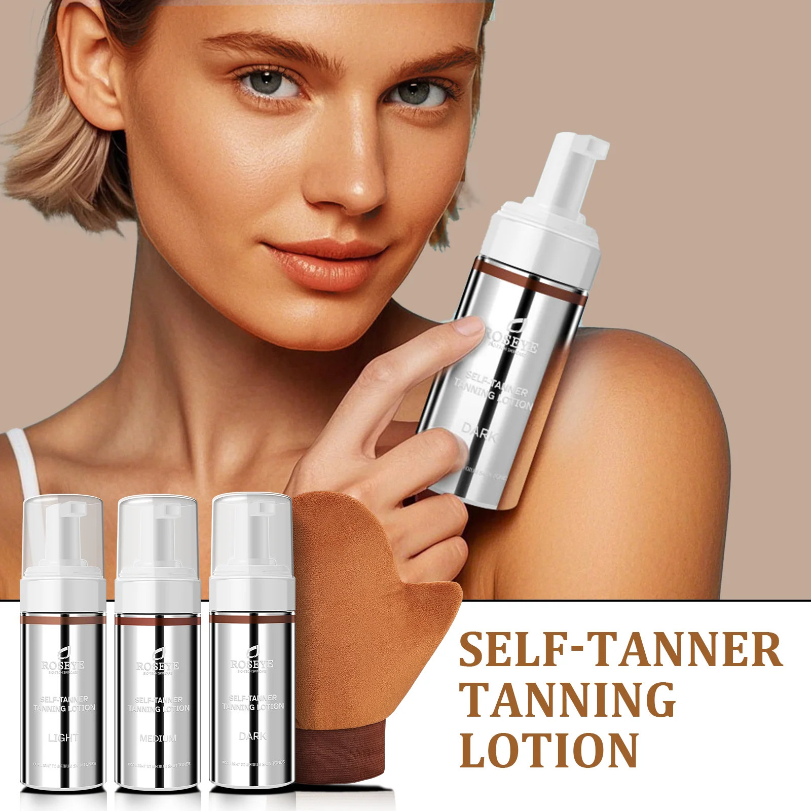 

Крем для загара Roseye для лица и тела, стойкий бронзатор для загара, защита от радиации, питательный натуральный лосьон для автозагара