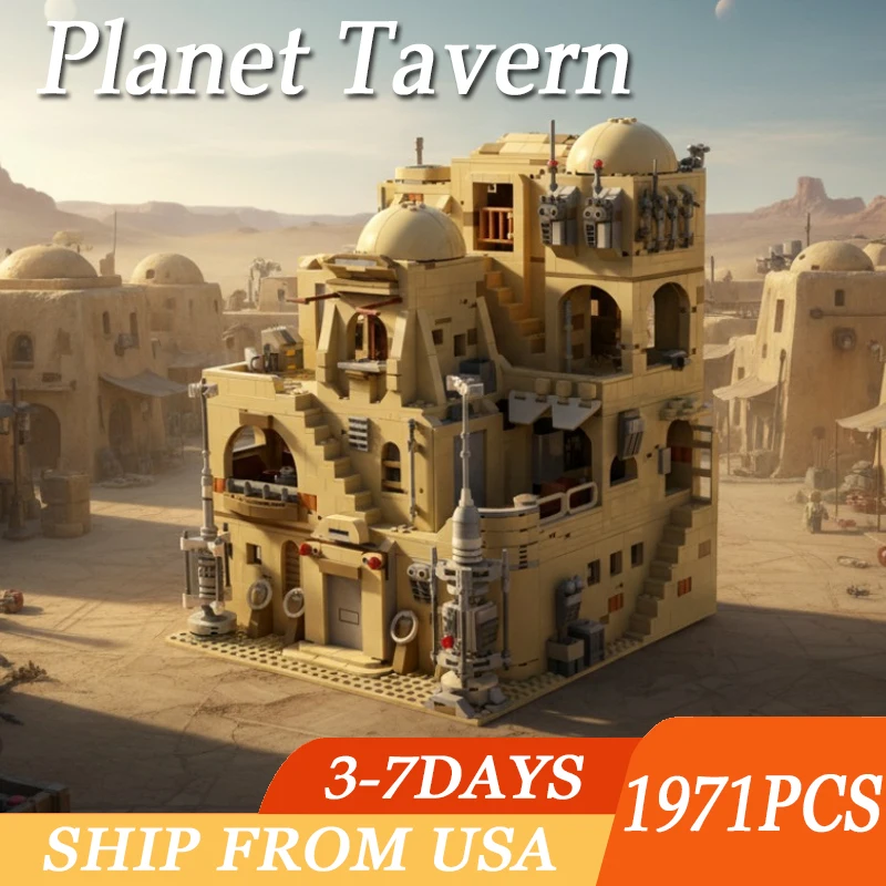 

1971 шт., наборы строительных блоков «Планета таверна», MOC, модель Street View, кирпичи, сборные игрушки, игрушки для подростков, детей и взрослых, подарки на день рождения, Рождество