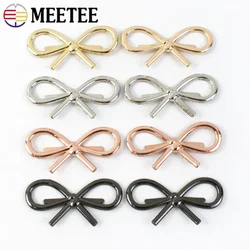 Meetee 5/10/20Pc 44*22mm Bow Shoes Buckle Metal Bags Clothing Decor Buckles DIY Leather Craft Luggage Hardware Accessories BD437