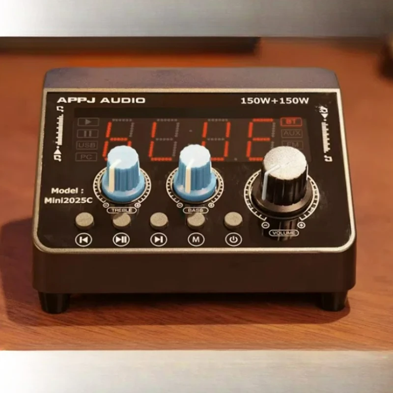 SOTAMIA 150 واط * 2 Mini2025C بلوتوث مكبر كهربائي مضخم رقمي عالي ومنخفض لهجة قابل للتعديل مكبر هاي فاي U مشغل القرص