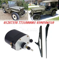 Para caravana de barco de pesca para tractor Jeep Willis 01287358 7731000001 Motor o brazo universal del limpiaparabrisas de 12V con la cuchilla