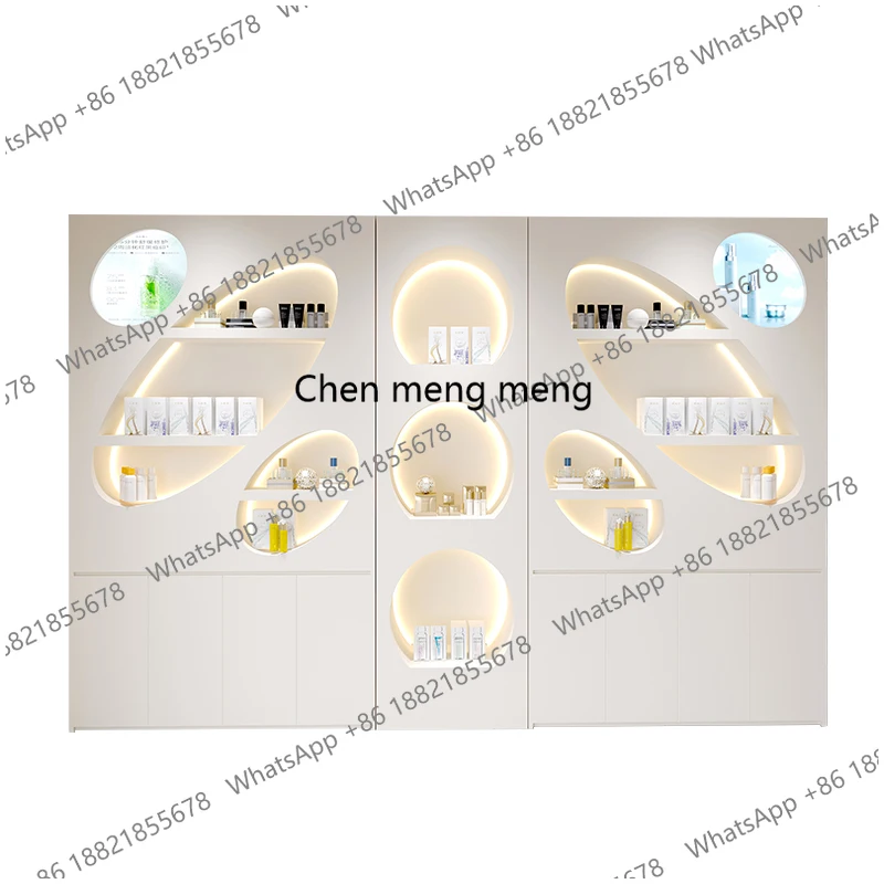 

Beauty salon product display cabinet Cosmetics storage shelf Skin care product display locker