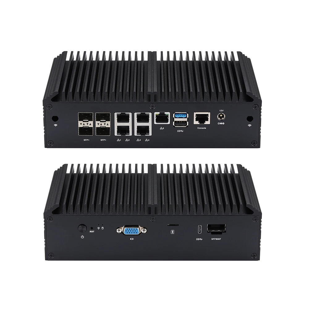 1U Rack Atom C3338R/ C3558R/ C3758R/ C3758 Wbudowany, 4x 10G SFP+/5x Intel 2.5G LAN/ Mini SAS/ konsola/ VGA, mini serwer/ router