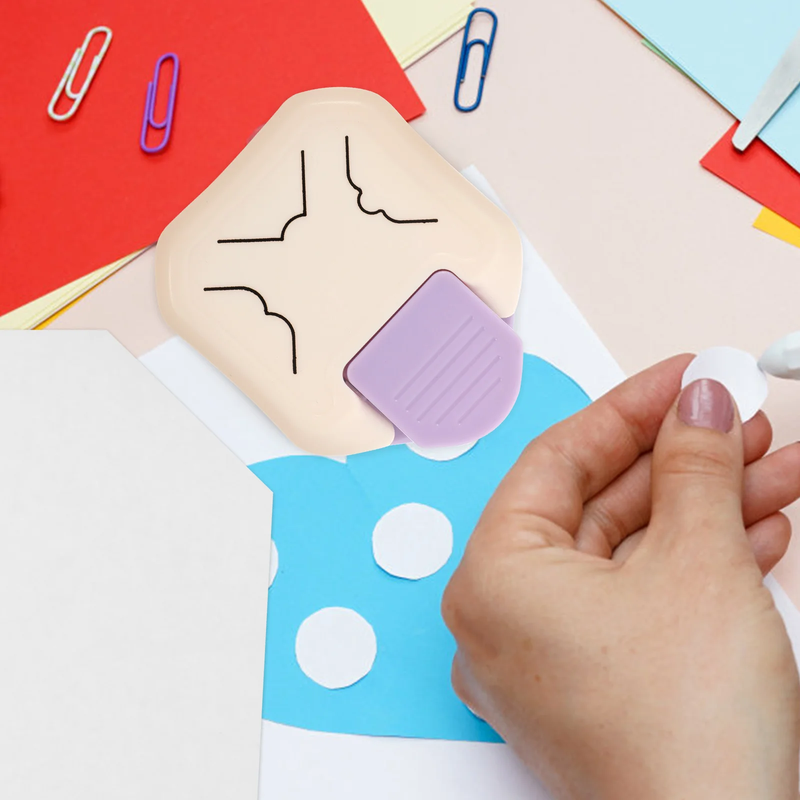 1 قطعة صانع الزاوية 3 في 1 خرامة الزاوية المستديرة DIY بها بنفسك الحرف الورقية سكرابوكينغ بطاقة صنع المشاريع اليدوية خرامة الورق #6