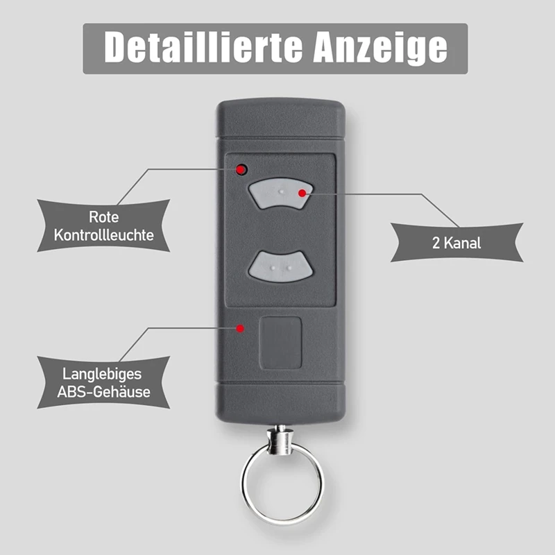 2-Pack Garage Door Manual Transmitter For Hormann HSE2-40, HS4-40, HSM4-40, 40.685 Mhz Garage Remote Compatible