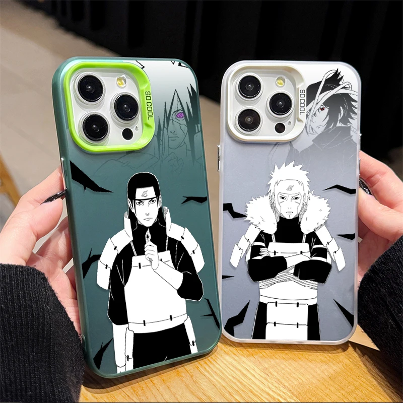 Чехол для ПК для iPhone 14 15 16E 11 12 16 13 Pro Max XS X XR Plus 8 7 SE 2020 Наруто Градиент Хаширама и Тобирама Противоударный чехол