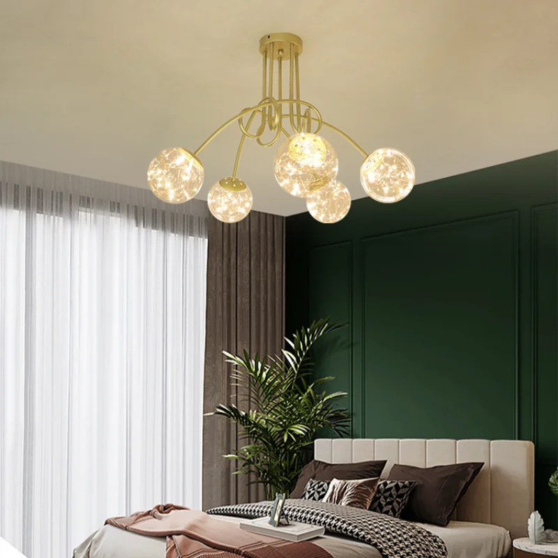 Nordic LED Starry Sky Ceiling Light Modern Simple Luxury Living Room Dining Room Warm Atmosphere rotundity Master Bedroom Light