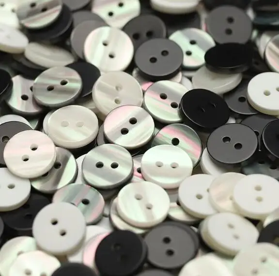 20pcs/LotSize:10-12.5mm Two eyes plane Imitation shell resin Buttons fashion Button Shirt suit jacket Sewing(KK-4176)