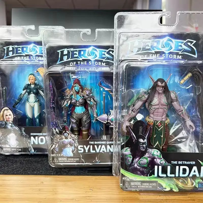 Original Neca Storm Hero World Of Warcraft Illidan Sylvana Snova Action Figure Collection Model