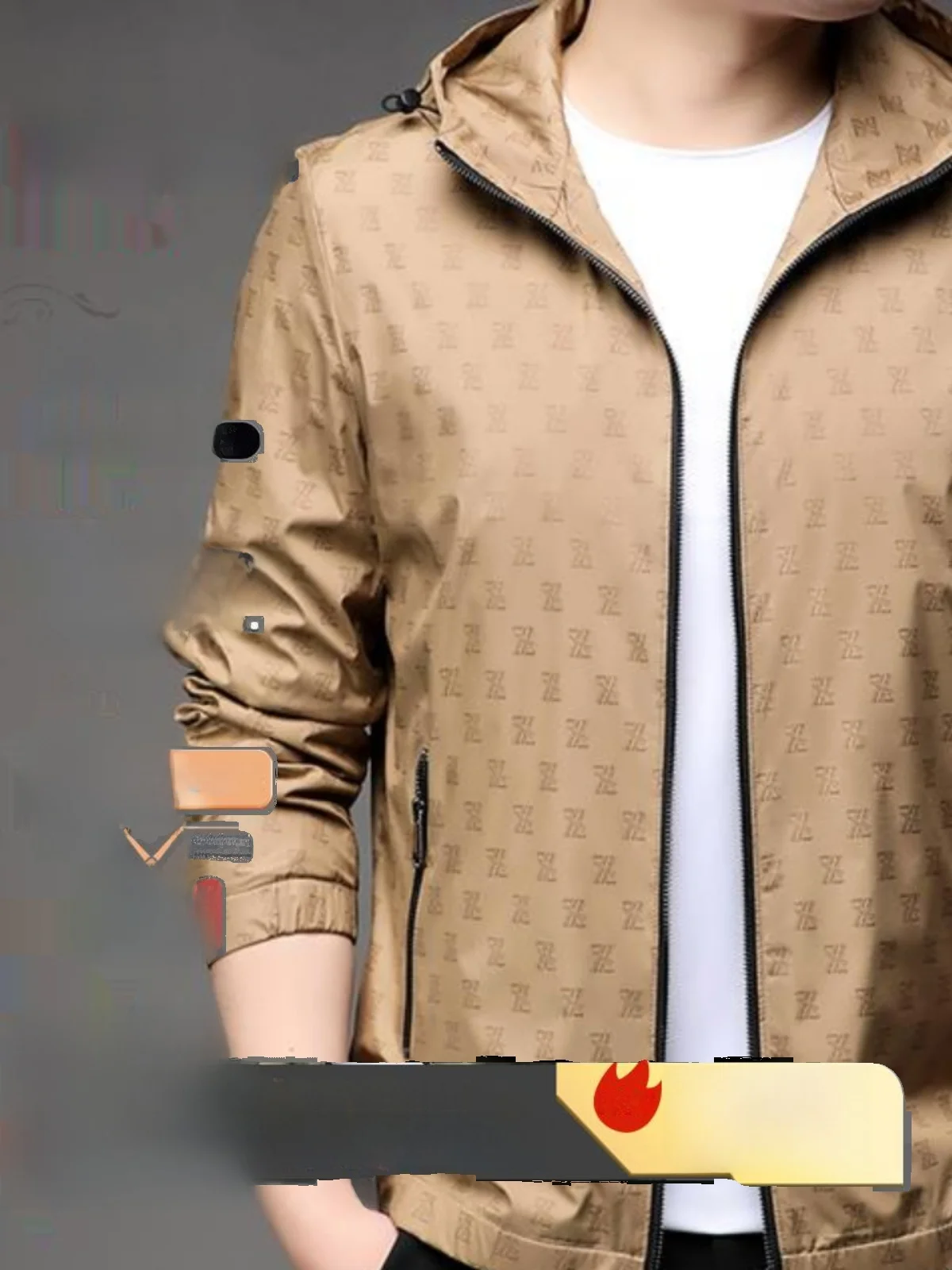 

Pierre Cardin Men's Hooded Jaet Casual Spring Faion Urban Sle Long Sve Stand Fit High End European Sle Topwear