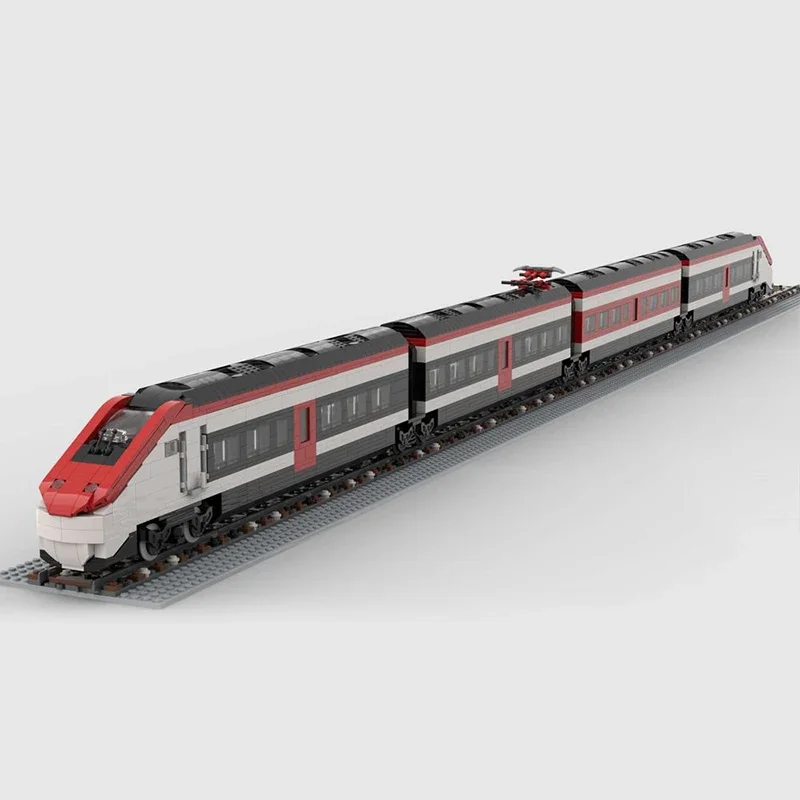 Technical Moc Bricks City Car Model Swiss High Speed Train Modular Building Blocks Gifts Toys For Children DIY Sets Assembling