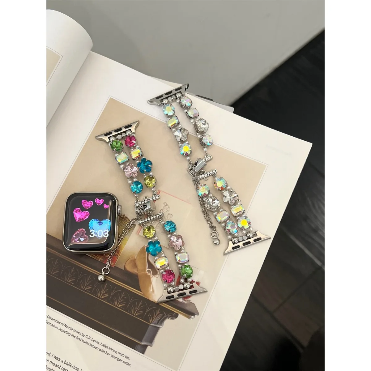 Cinturino per orologio in acciaio inossidabile per gioielli per iWatch Ultra 2 Series 10/9/8/7/6/5 Cinturino per orologio alla moda 42/44/45/46/49mm 38/40/41mm_voghion.com