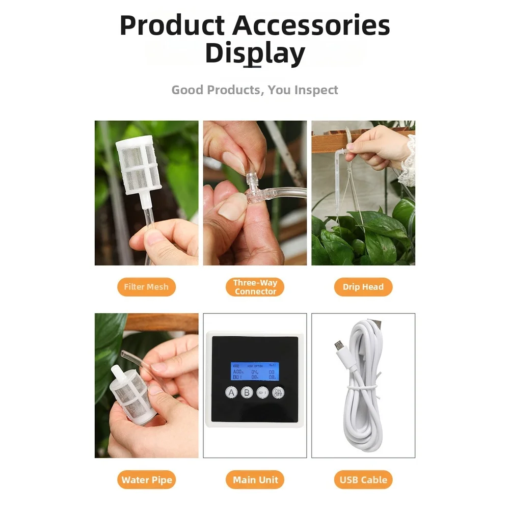 

Dual Pump Indoor Watering System with Smart Timer for Precise Irrigation Adjustable Flow Control and Clear Digital Readout