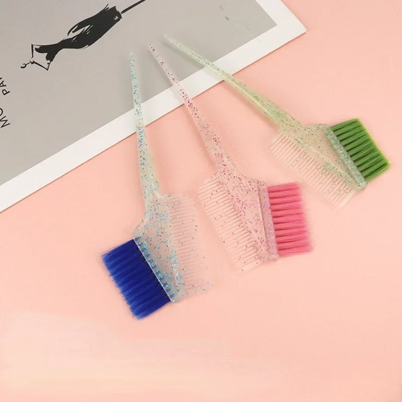 Coloring Hair Dye Brushes Plastic Easy Clean Mixing Bowl Home Salon Barber Tinting Brush Hairdressing DIY Haircut Accessories