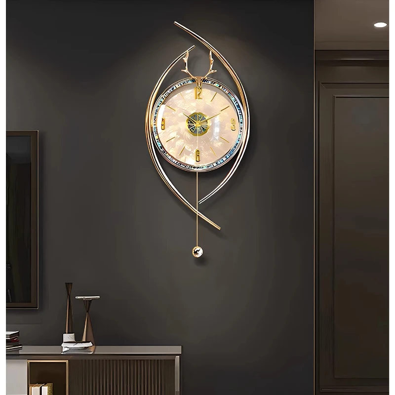 High-end shells, wall watches, wall clocks, light luxury creative living room for home use