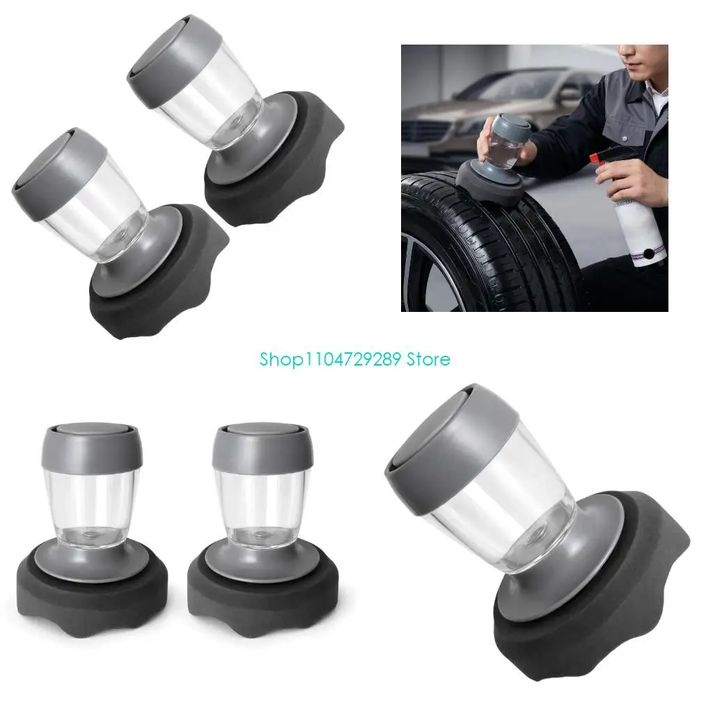 D8KE Vehicle Detailing Polish Applicator Sponge Press Dispenser Pad for Controlled Tire Dressing Application Work Use