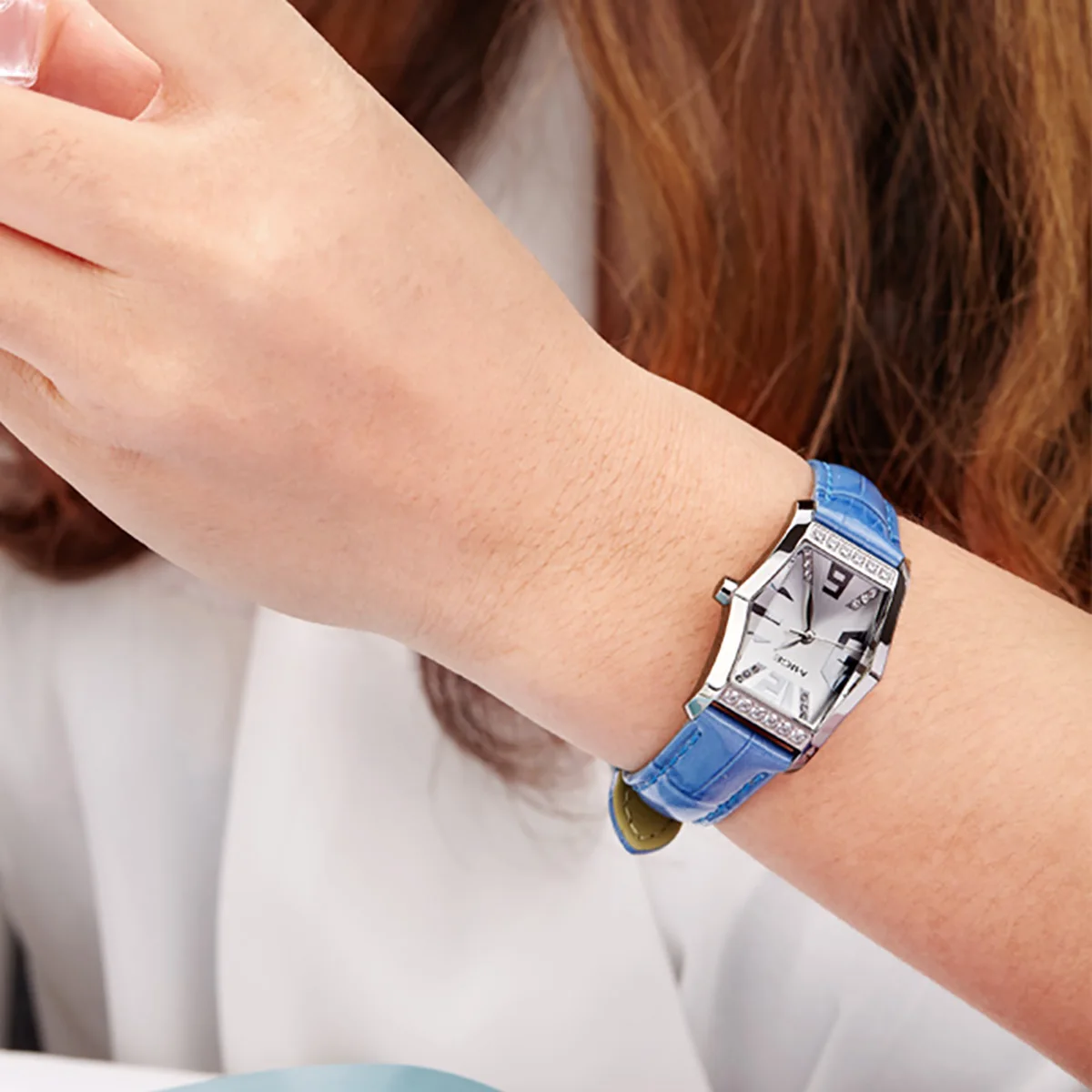 Mige original miyota relógio de quartzo feminino relógios senhoras moda relógio à prova dwaterproof água safira diamante relógio de aço inoxidável