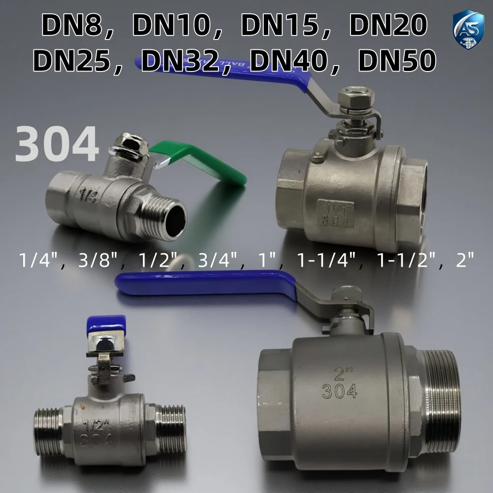 304 Stainless Steel Ball Valve 1/4