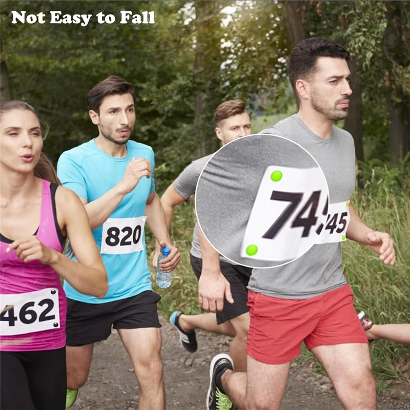 

【Hot Cake】12Pcs Running Bib Clips Marathon Number Buckle Race Bib Securing Running Gear Fixing Fastener Clip Number Holder
