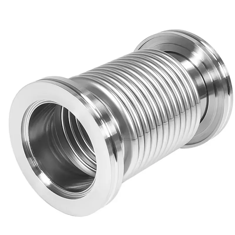 ISO Standard Polished Stainless Steel Bellows Flanged Fitting High Vacuum Grade Industrial Pipe Connector for Clean Room